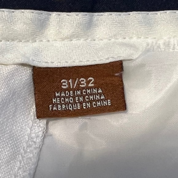 Michael Kors Womens White 100% Linen Straight Leg Trouser Pants Size 31/32 - Picture 6 of 10